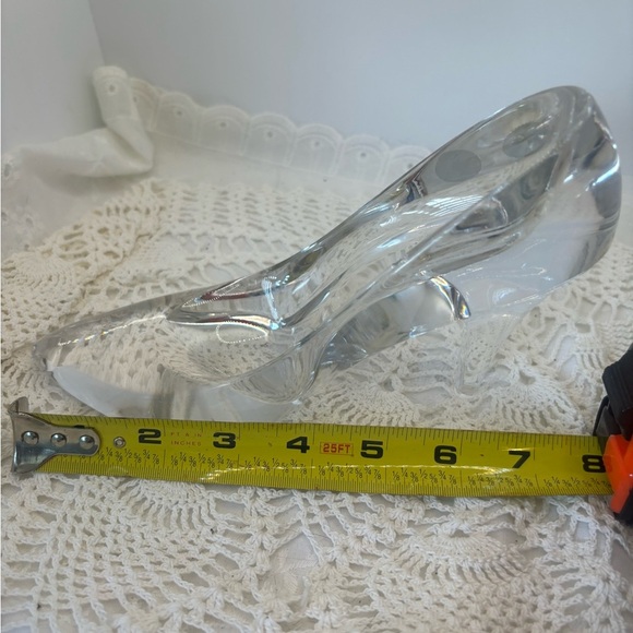 Bohemia 24% Lead Crystal Glass Slipper Princess Shoe Figurine 8” X 5" - Picture 10 of 11